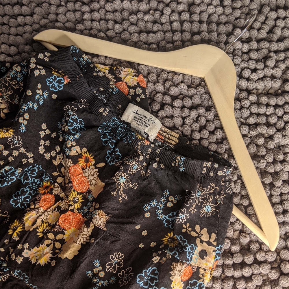 American Rag 🌸 Floral Hi-Lo Mini Skirt